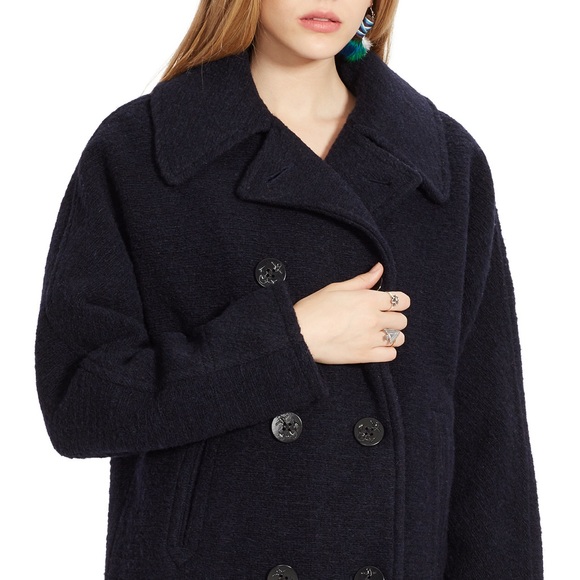 NEW POLO RALPH LAUREN Polo Wool Pea Coat RARE - Picture 2 of 16